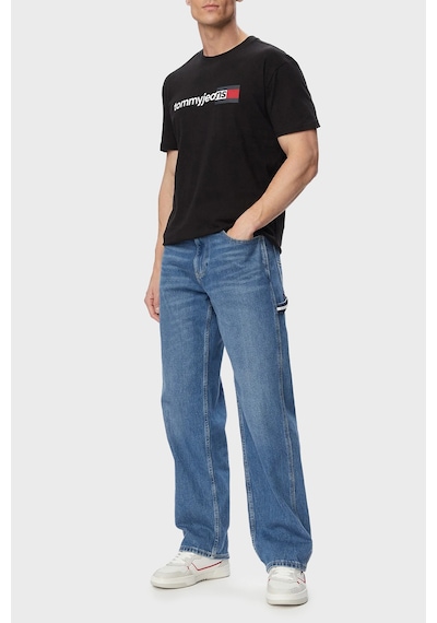 Tommy Jeans T Shirt Erkek T Shirt Dm0dm23406 Bds Siyah