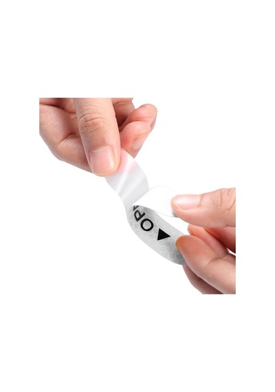 Araba Kapı Açık Uyarı Reflektörü Etiket Sticker 4'lü 9.5x2.5cm Beyaz