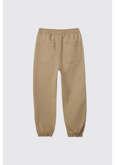 Panço Erkek Çocuk Beli Lastikli Bej Pantolon 2621bk04035 Krem