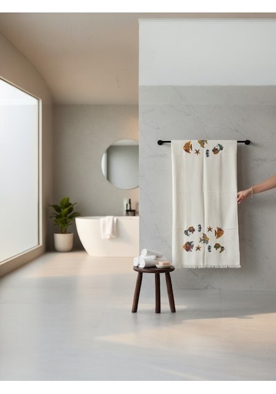 Home Of Buldan Soft Touch Peshtemal %100 Pamuk Müslin Hafif Ve Hızlı Kuruyan Peştemal Krem
