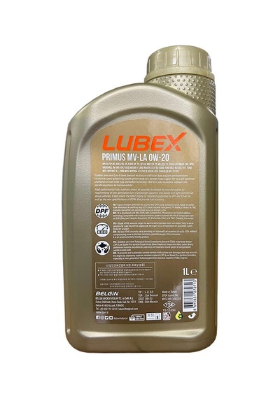 Lubex Primus MV-LA 0W-20 Partiküllü Motor Yağı
