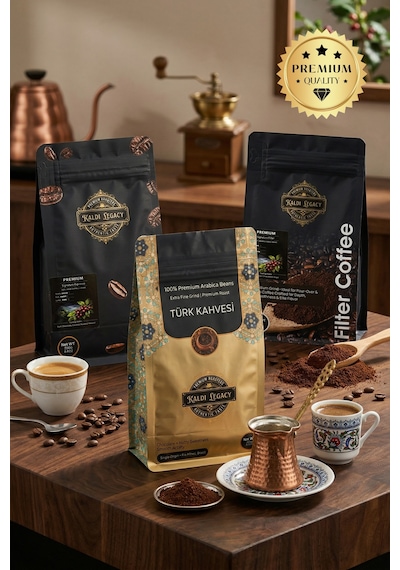 Kaldi Combo Deneyim Seti - Espresso, Filtre & Türk Kahvesi 3 X 250 Gr