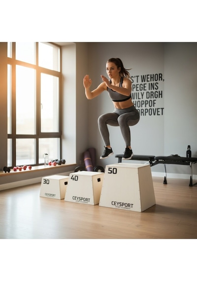 Wood Plyo Sıçrama Kutusu 30-40-50 Cm Set