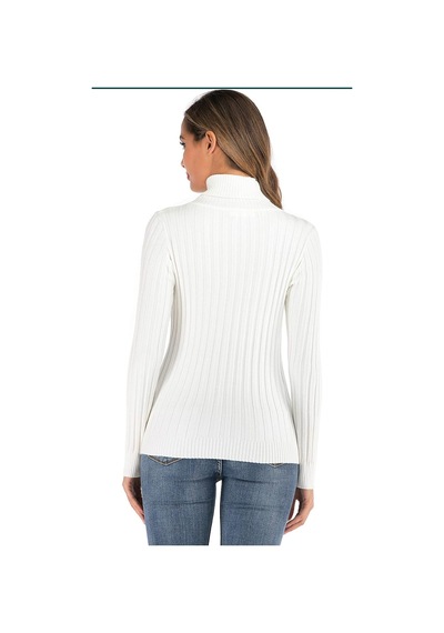 Youknitwear You Patio Balıkçı Yaka Kadın Kazak Beyaz