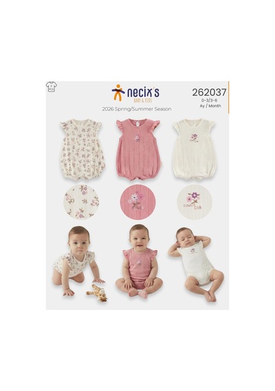 Necix's Kız Bebek Yazlık Tulum 0- 6 Ay Coton Penye Kumaş 5470 5457 5491 Ekru Lilu Ekru Lilu Necix's Kız Bebek Yazlık Tulum 0- 6 Ay Coton Penye Kumaş 5470 5457 5491 Ekru Lilu Ekru Lilu