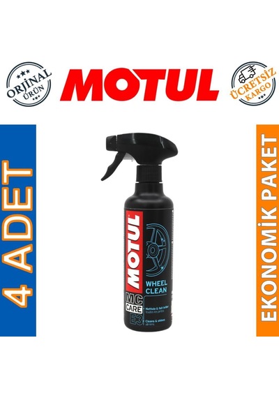 Motul E3 Wheel Clean 400 Ml Jant Temizleyici 4 Adet
