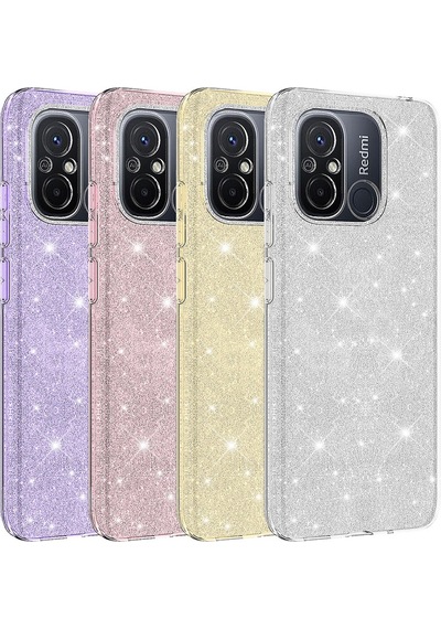 Xiaomi Uyumlu Redmi 12c Kılıf Zore Parıltılı Simli Shining Silikon