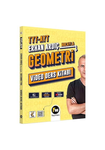 F10 Yayınları 2024 Tyt Ayt Erhan Ardıç Hocayla Geometri Video Ders Kitabı