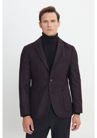 Ac&Co / Altınyıldız Classics Erkek Bordo Yünlü Slim Fit Dar Kesim Mono Yaka Torba Cepli Ceket Bordo Ac&Co / Altınyıldız Classics Erkek Bordo Yünlü Slim Fit Dar Kesim Mono Yaka Torba Cepli Ceket Bordo