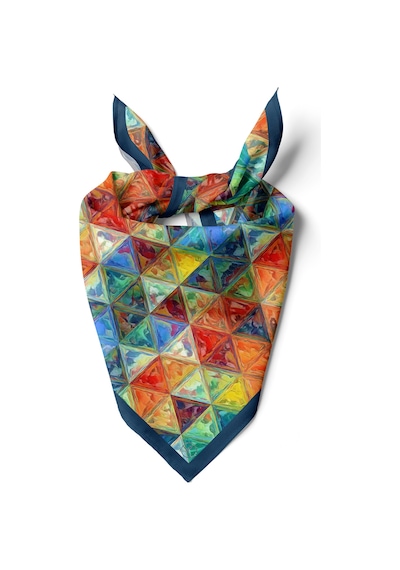 Sırlı Prizma Desen Bandana/fular Çok Renkli