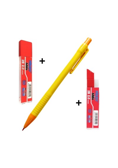 2.0 Mm Kırmızı Kalın Uçlu Versatil Kalem 1 Adet Ve 2.0 Mm Kalın Uç Kırmızı 2 Paket - Pembe Pembe