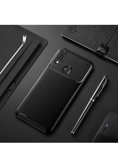 Huawei Honor Play Kılıf Zore Negro Silikon Kapak Siyah