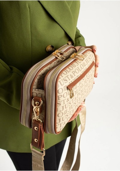 Just Polo Kadın Yeni Sezon Baskılı Omuz Çantası 232053mh Kum - Taba 15869402