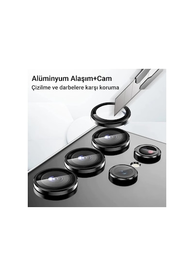 Samsung Galaxy Z Fold 5 Valdez Metal Kamera Lens - Siyah -