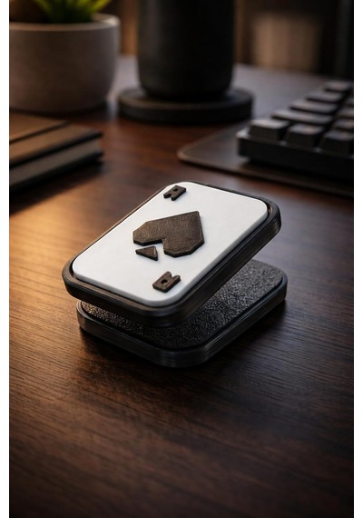 Steradesign Maça Ası Mıknatıslı Fidget Slider Oyuncağı - Odaklanma Ve Rahatlama Clicker