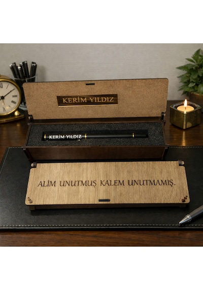 Tükenmez Kalem Tasarım Kutulu Kişiye Özel No 87 Çok Renkli