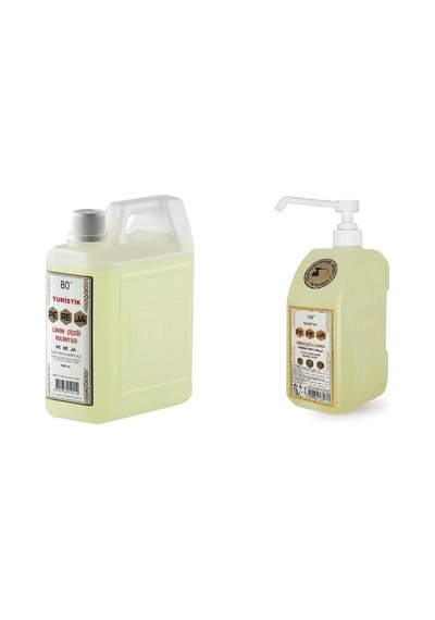 Pereja 80 Derece Turistik Limon Çiçeği Kolonyası Bidon 1 L+ Limon Çiçeği Kolonyası Sprey Pompalı 1 L