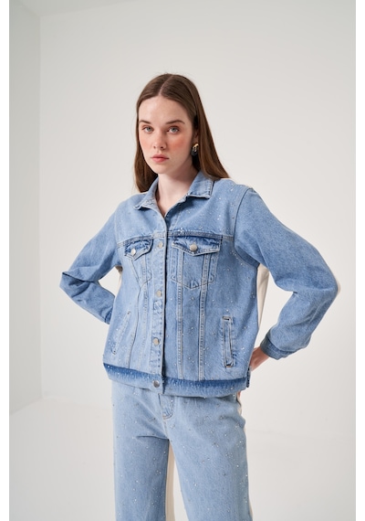 Oe25y939709 Omelya Denim Kot Ceket Mavi