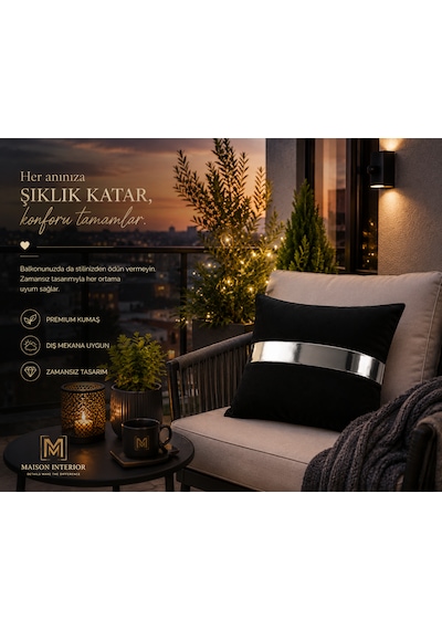 Kırlent 1 Dekoratif 4lü Set Takımı Modern Lüks Salon Koltuk Kanepe Yastık Gümüş Siyah Gizli Fermuarlı Trend Özel Çok Renkli