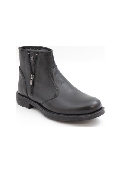 Nesilshoes Nesil Shoes Thrtrk 905 Siyah Hakiki Deri Kauçuk Taban Erkek Bot