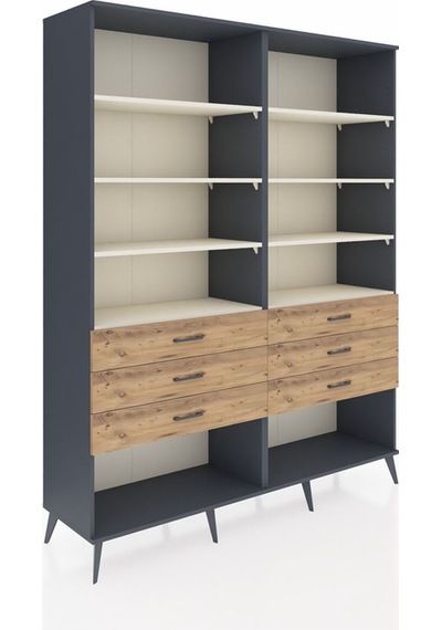 Hyperion Gardrop 8 Raflı 6 Çekmeceli 176x44x221 Antrasit-aytaşı/çam Aytaşı/çam Hyperion Gardrop 8 Raflı 6 Çekmeceli 176x44x221 Antrasit-aytaşı/çam Aytaşı/çam