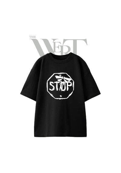 Thewert Last Of Us Stop Tasarım Baskılı Ünisex Siyah Oversize T-shirt