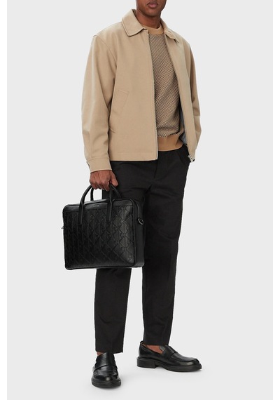 Calvin Klein Logolu Ayarlanabilir Askılı 14 İnç Çanta Lv04d3561gub1 Erkek Çanta Lv04d3561g Ub1 Siyah