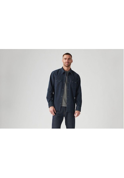 Levi's Sawtooth Rlx Fit Western Burke Overdye A5751-0007 Erkek Siyah Gömlek-5047 Siyah