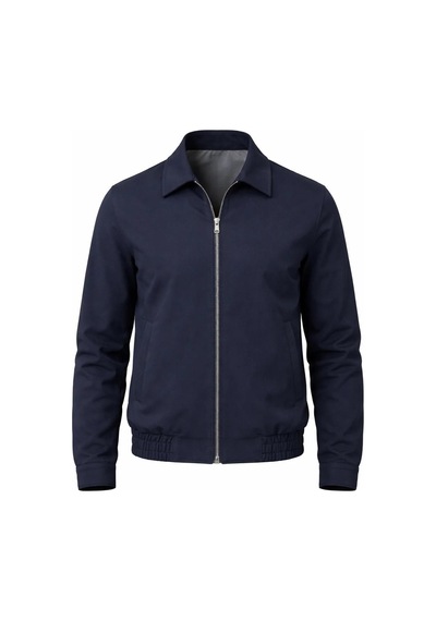 Plus Scorpion Erkek Slim Fit Bomber Fermuarlı Mont Ceket Esnek Kumaş Günlük Şık Casual Ceket Lacivert