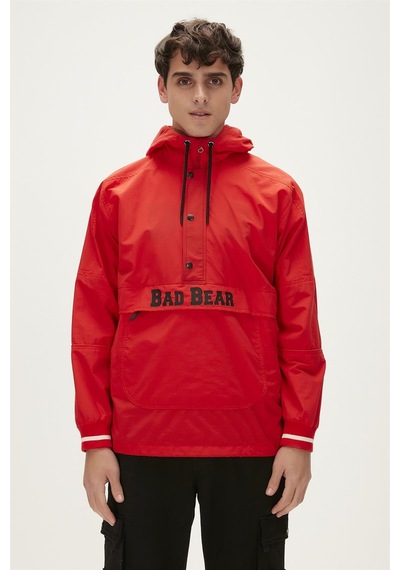 Bad Bear Hurricane Windbreaker Crimson Red Kırmızı Kanguru Cep Erkek Rüzgarlık-kırmızı Kırmızı