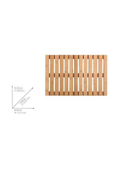 Wenko Küvet Matı İç Ve Dış Mekan Bambu 40 X 60 Cm Banyo Matı, Duş Matı, Küvet Matı, Kaymaz Tabanlı Havuz Mat Diğer