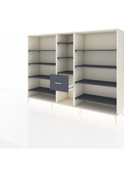 Hyperion Dolap 11 Raflı 3 Çekmeceli 220x44x163 Aytaşı-antrasit Aytaşı-antrasit Hyperion Dolap 11 Raflı 3 Çekmeceli 220x44x163 Aytaşı-antrasit Aytaşı-antrasit