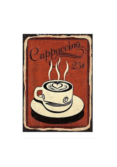 Bedeko Retro Kapiçino Dekoratif Ahşap Tablo 25 Cm X 35 Cm