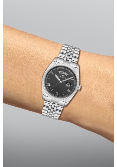 Ferro F11130a-a2 Quartz Çelik Gri Siyah Kadran 41 Mm Erkek Kol Saati