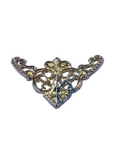 Menteşe Dekoratif Köşe Süsü, Köşelik - Küçük, 19x34mm, Sarı, 100 Adet Diğer