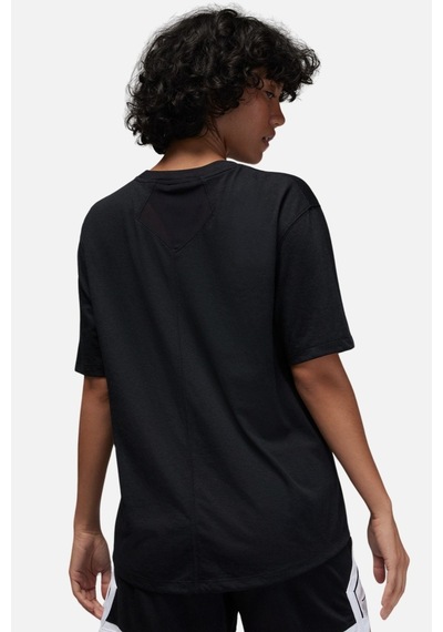 Nike Jordan Diamond Jumpan Women S Loose Fit Top T-shirt Kadın Bol Kalıp File Detaylı Tişört Siyah