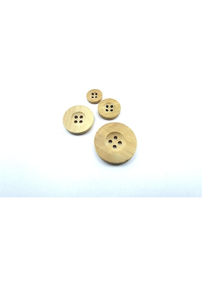 Ayrex Dikme 4 Delik Yazı Model Doğal Ahşap Zeytin Ağacı 100 Adet 15mm-24l