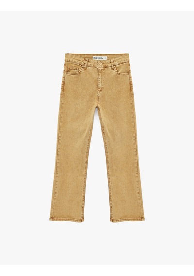 Koton Pamuklu Normal Bel Dar Kalıp Yıkamalı İspanyol Paça Denim Pantolon - Flare Jeans Kahverengi 6sal40093mw Kahve Koton Pamuklu Normal Bel Dar Kalıp Yıkamalı İspanyol Paça Denim Pantolon - Flare Jeans Kahverengi 6sal40093mw Kahve