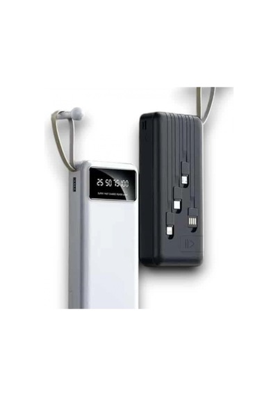Hızlı Şarj Destekli 20.000 Mah Powerbank 4 Çıkışlı Siyah Led Göstergeli Renkli