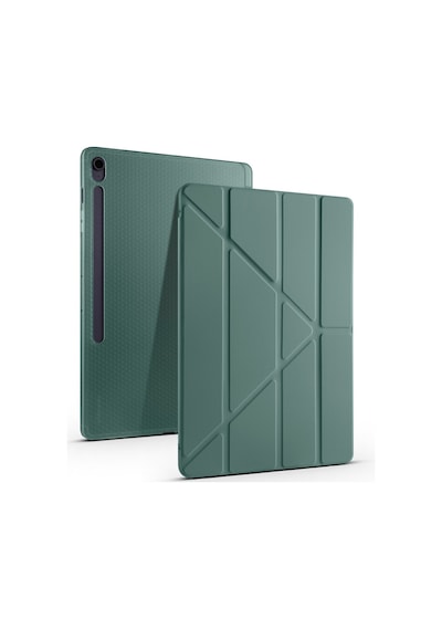 Samsung Galaxy Tab S10 Fe Plus 13.1" Uyumlu Kalem Bölmeli Standlı Tri-folding Tablet Kılıfı Klasik