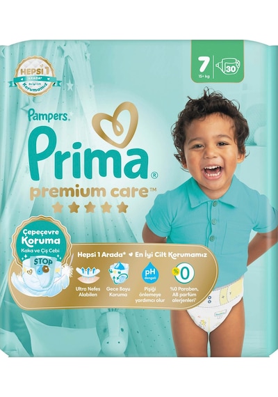 Prima Premium Care Eko 7 Beden 15+ Kg 30'lu 4'lü Paket