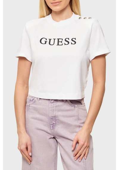 Guess Bayan T Shirt W6gı06 K3018 G011 Beyaz BEYAZ