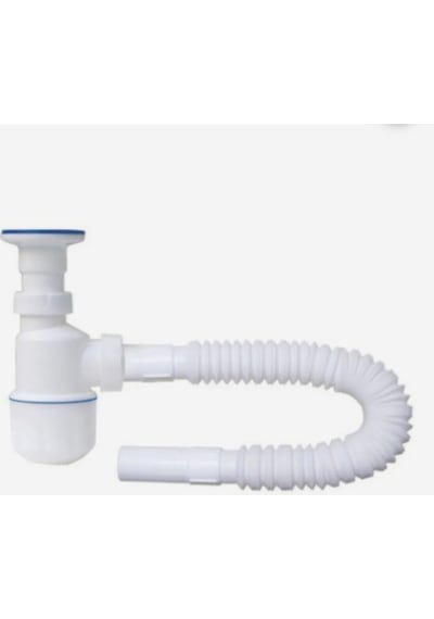 Taslı Lavabo Sifonu, Körüklü Sökülebilir Temizlenebilir, Mutfak Lavabo Taşı Gider Borusu Plastik Diğer