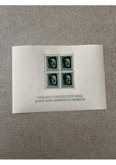 Adolf Hitler 48 Doğum Günü Damgasız Pul Bloğu 016  Teşhir Ürün