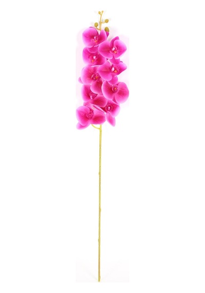 Yapay Çiçek Deposu Yapay Dal Baskılı Orkide Çiçeği 88 Cm Fuşya