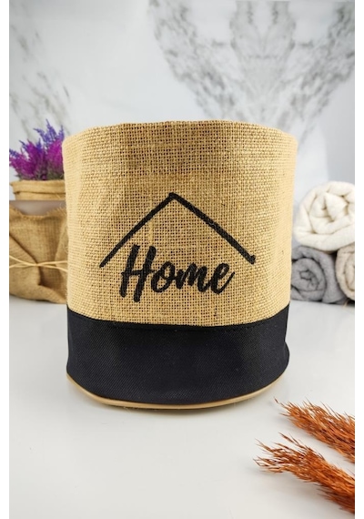 Digithome Hasır Çok Amaçlı Düzenleyici Organizer Mini Yuvarlak Saksılık Siyah - Cly-j1026