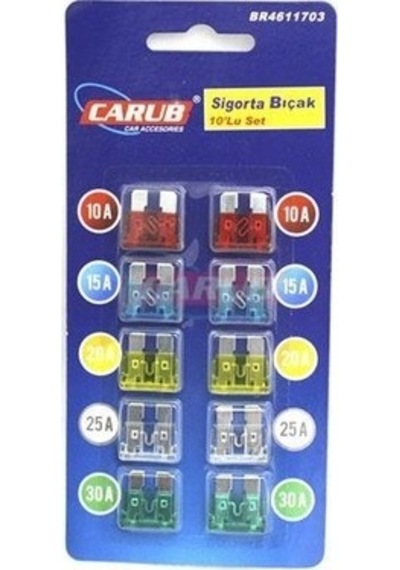 Carub Bıçak Sigorta Seti 10'Lu Tekne Karavan