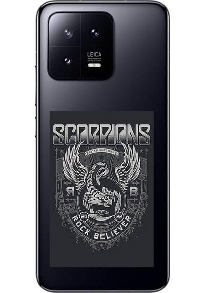 Xiaomi Mi 13 Uyumlu Şeffaf Kılıf Scorpions Tasarımlı