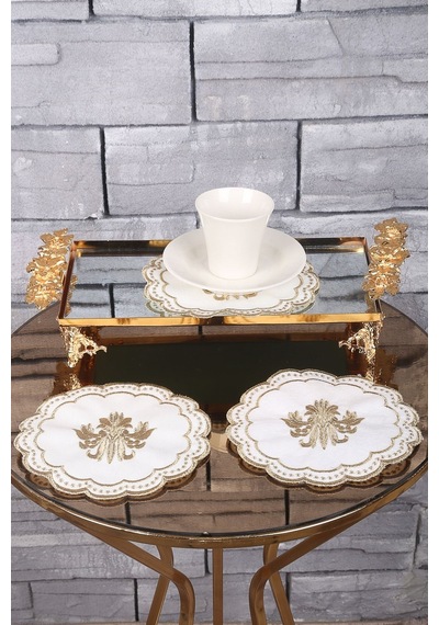 Glory Gold 6'lı Kokteyl Sunum Peçetesi Linen Keten Kumaş