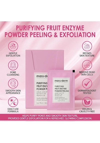 Maruderm Arındırıcı Meyve Enzimli Pudra Peeling 60 G 3 Paketi